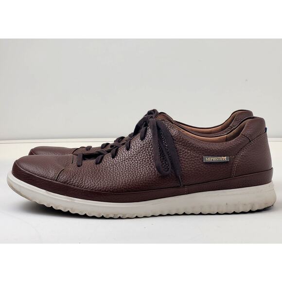 Mephisto Thomas Sneaker in Hazelnut w Textured Leather Upper Men's Sz 13 - Picture 6 of 11